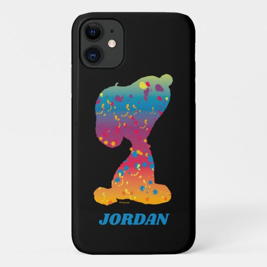 Snoopy Rainbow Graffiti Silhouette Case-Mate iPhone Hülle (Rückseite)