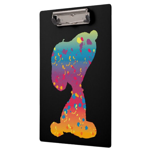 Snoopy Rainbow Graffiti Silhouette Klemmbrett (Links)