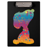 Snoopy Rainbow Graffiti Silhouette Klemmbrett (Vorderseite)