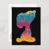 Snoopy Rainbow Graffiti Silhouette Postkarte (Vorne/Hinten)