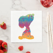 Snoopy Rainbow Graffiti Silhouette Serviette (Beispiel)