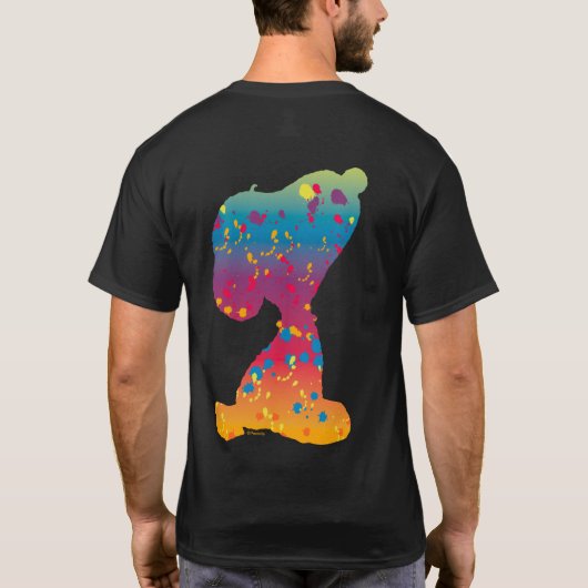 Snoopy Rainbow Graffiti Silhouette T-Shirt (Rückseite)
