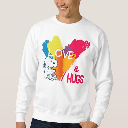 Snoopy | Rainbow Liebe Herz Sweatshirt (Vorderseite)