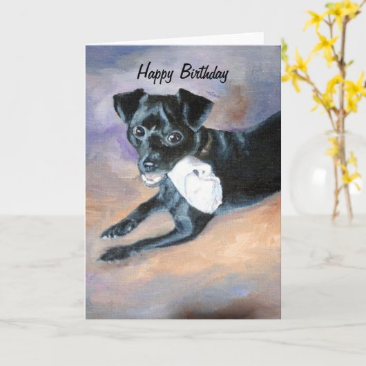 Snoopy schwarze karte (Gelbe Blume)