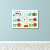 Snoopy & Seine Brüder Andy & Olaf Leinwanddruck (Insitu (Holzboden))