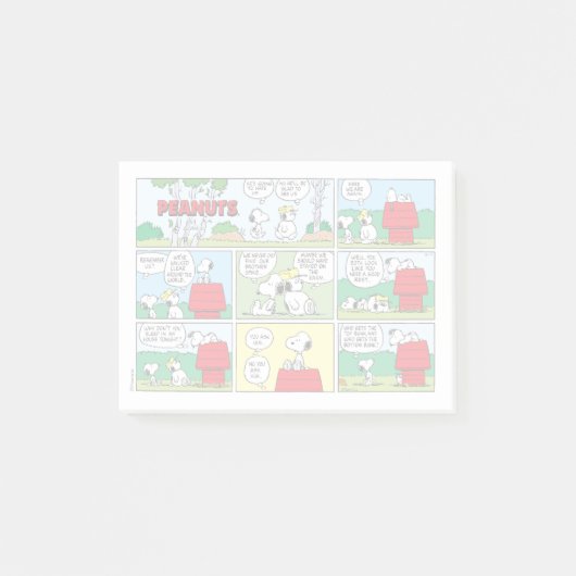 Snoopy & Seine Brüder Andy & Olaf Post-it Klebezettel (Vorderseite)