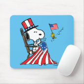 Snoopy Sewing 4. Juli Flagge Mousepad (Mit Mouse)