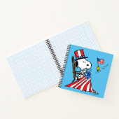 Snoopy Sewing 4. Juli Flagge Notizblock (Innenseite)