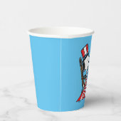 Snoopy Sewing 4. Juli Flagge Pappbecher (Rechts)
