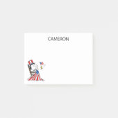 Snoopy Sewing 4. Juli Flagge Post-it Klebezettel (Vorderseite)