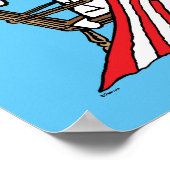 Snoopy Sewing 4. Juli Flagge Poster (Ecke)