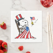 Snoopy Sewing 4. Juli Flagge Serviette (Beispiel)