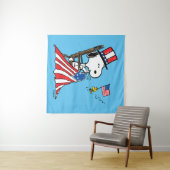 Snoopy Sewing 4. Juli Flagge Wandteppich (Beispiel (Horizontal))