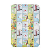 Snoopy Sled Riding Food Disc Badematte (Vorderseite Vertikal)