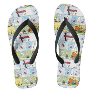 Snoopy Sled Riding Food Disc Badesandalen