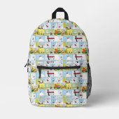Snoopy Sled Riding Food Disc Bedruckter Rucksack (Vorderseite)