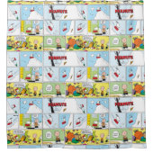 Snoopy Sled Riding Food Disc Duschvorhang (Vorderseite)