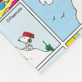 Snoopy Sled Riding Food Disc Fleecedecke (Ecke)