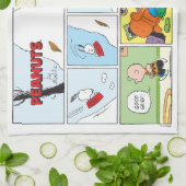 Snoopy Sled Riding Food Disc Geschirrtuch (Gefaltet)