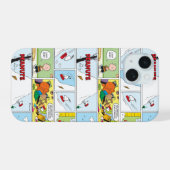 Snoopy Sled Riding Food Disc iPhone 15 Hülle (Rückseite (Horizontal))