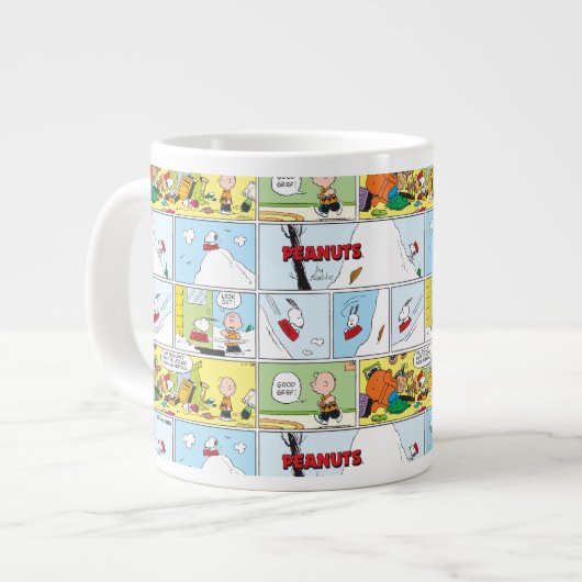 Snoopy Sled Riding Food Disc Jumbo-Tasse (Vorderseite Links)