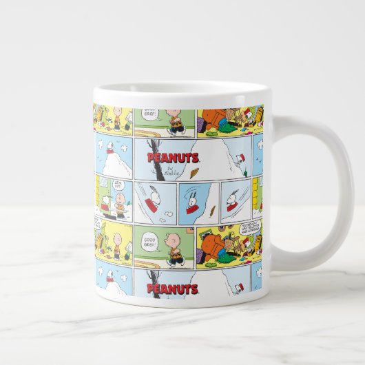 Snoopy Sled Riding Food Disc Jumbo-Tasse (Rechts)
