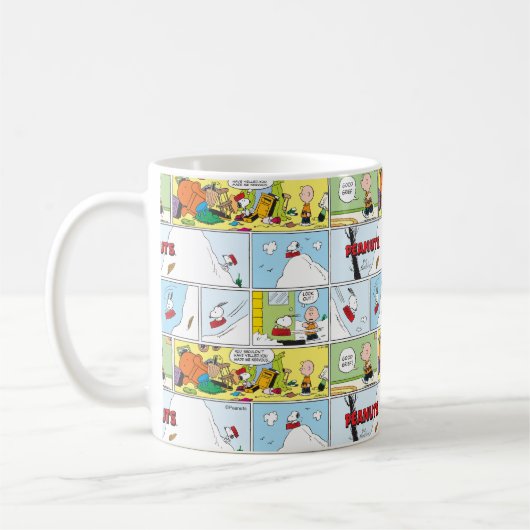 Snoopy Sled Riding Food Disc Kaffeetasse (Links)