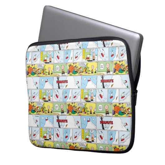 Snoopy Sled Riding Food Disc Laptopschutzhülle (Vorderseite Links)