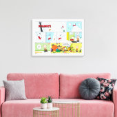 Snoopy Sled Riding Food Disc Leinwanddruck (Insitu (Wohnzimmer))