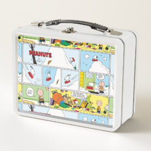 Snoopy Sled Riding Food Disc Metall Brotdose