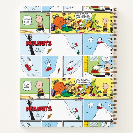 Snoopy Sled Riding Food Disc Notizblock (Rückseite)