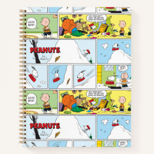 Snoopy Sled Riding Food Disc Notizblock