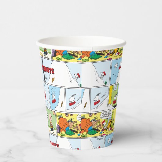 Snoopy Sled Riding Food Disc Pappbecher (Rechts)