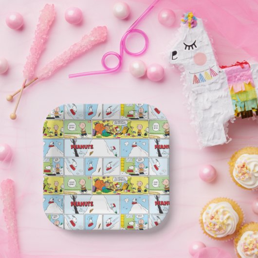 Snoopy Sled Riding Food Disc Pappteller (Party)