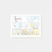 Snoopy Sled Riding Food Disc Post-it Klebezettel (Vorderseite)