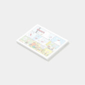 Snoopy Sled Riding Food Disc Post-it Klebezettel (angewinkelt)