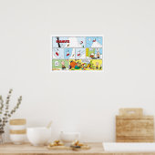 Snoopy Sled Riding Food Disc Poster (Küche)