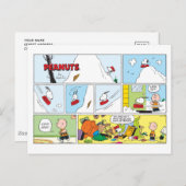 Snoopy Sled Riding Food Disc Postkarte (Vorne/Hinten)