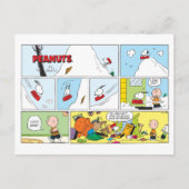 Snoopy Sled Riding Food Disc Postkarte (Vorderseite)