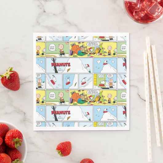 Snoopy Sled Riding Food Disc Serviette (Beispiel)