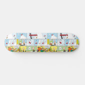 Snoopy Sled Riding Food Disc Skateboard (Horizontal)