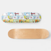 Snoopy Sled Riding Food Disc Skateboard (Horizontal)
