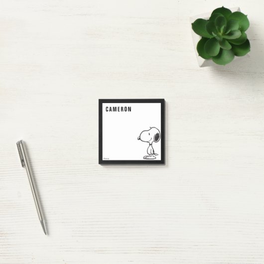 Snoopy Smile Giggle Laugh | Add Your Name Post-it Klebezettel (Büro)