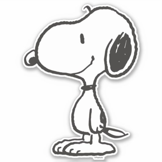 Snoopy Smile Giggle Laugh Aufkleber (Vorderseite)