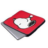 Snoopy Smile Giggle Laugh Laptopschutzhülle (Vorne Knopf)