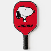 Snoopy Smile Giggle Laugh | Name hinzufügen Pickleball Schläger (Vorderseite)