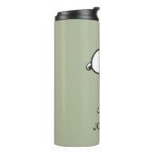 Snoopy Smile Giggle Laugh | Name hinzufügen Thermosbecher (Nach links gedreht)