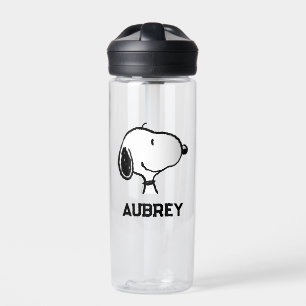 Snoopy Smile Giggle Laugh Name hinzufügen Trinkflasche