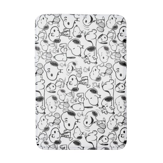Snoopy Smile Giggle Laugh Pattern Badematte (Vorderseite Vertikal)