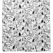 Snoopy Smile Giggle Laugh Pattern Duschvorhang (Vorderseite)
